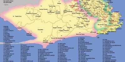 Карта на Рио де Жанеиро општини