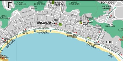 Copacabana Рио де Жанеиро мапа
